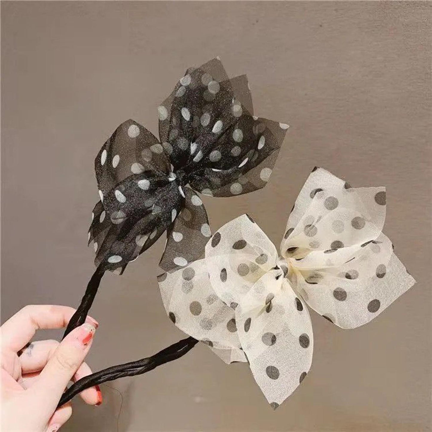 Hair Stick Band French Twist Bowknot Women Elegant Bun Maker Wedding White