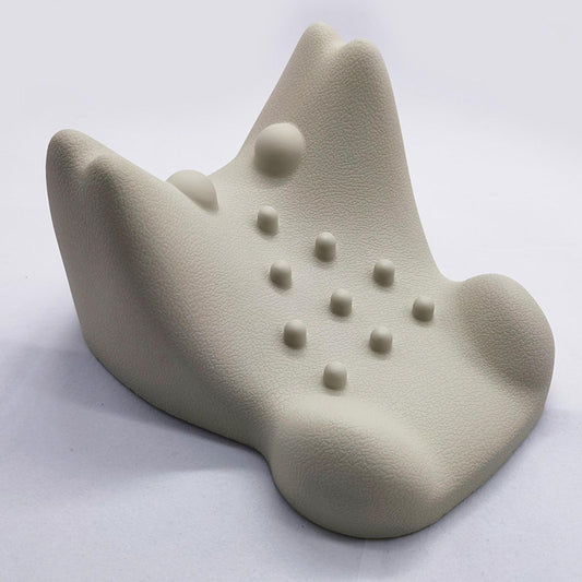 Neck Shoulder Relaxer Neck Curve Corrector for Muscle Relax  White