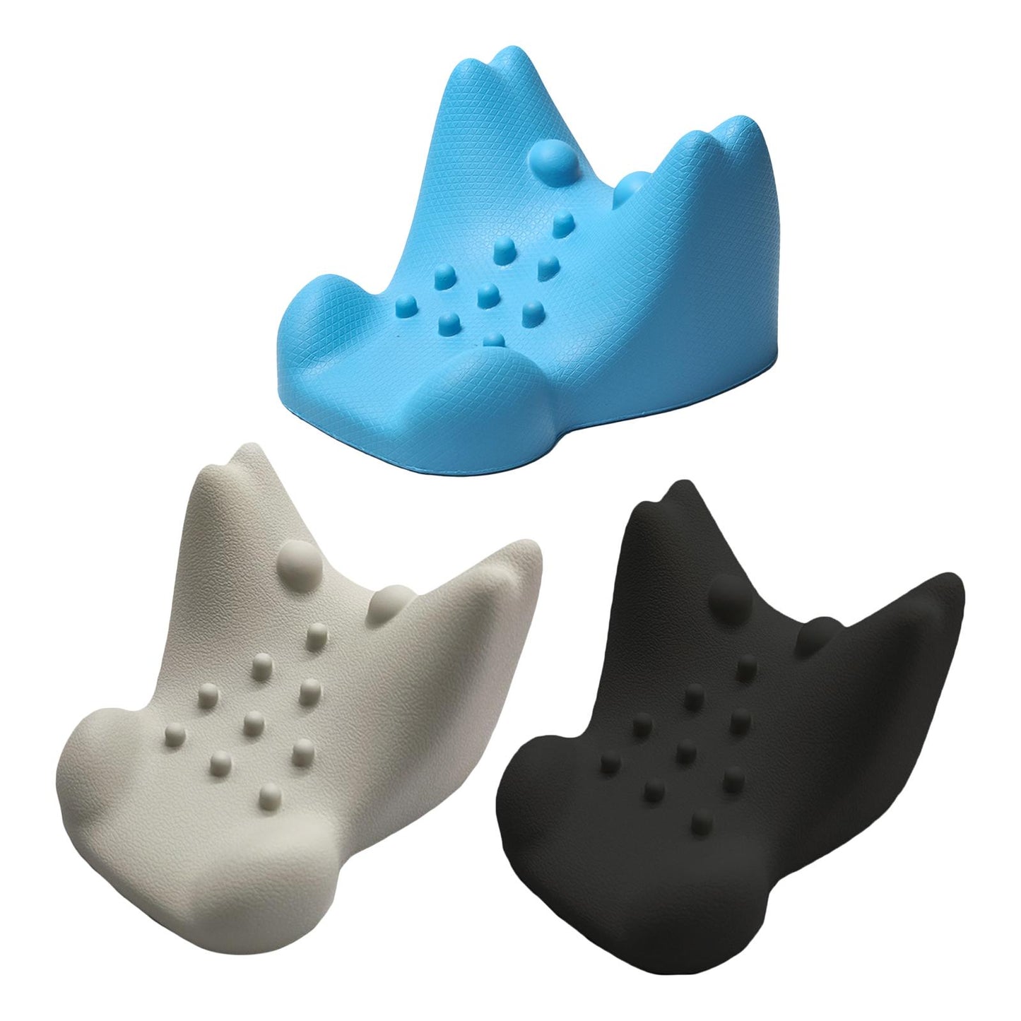 Neck Shoulder Relaxer Neck Curve Corrector for Muscle Relax  White