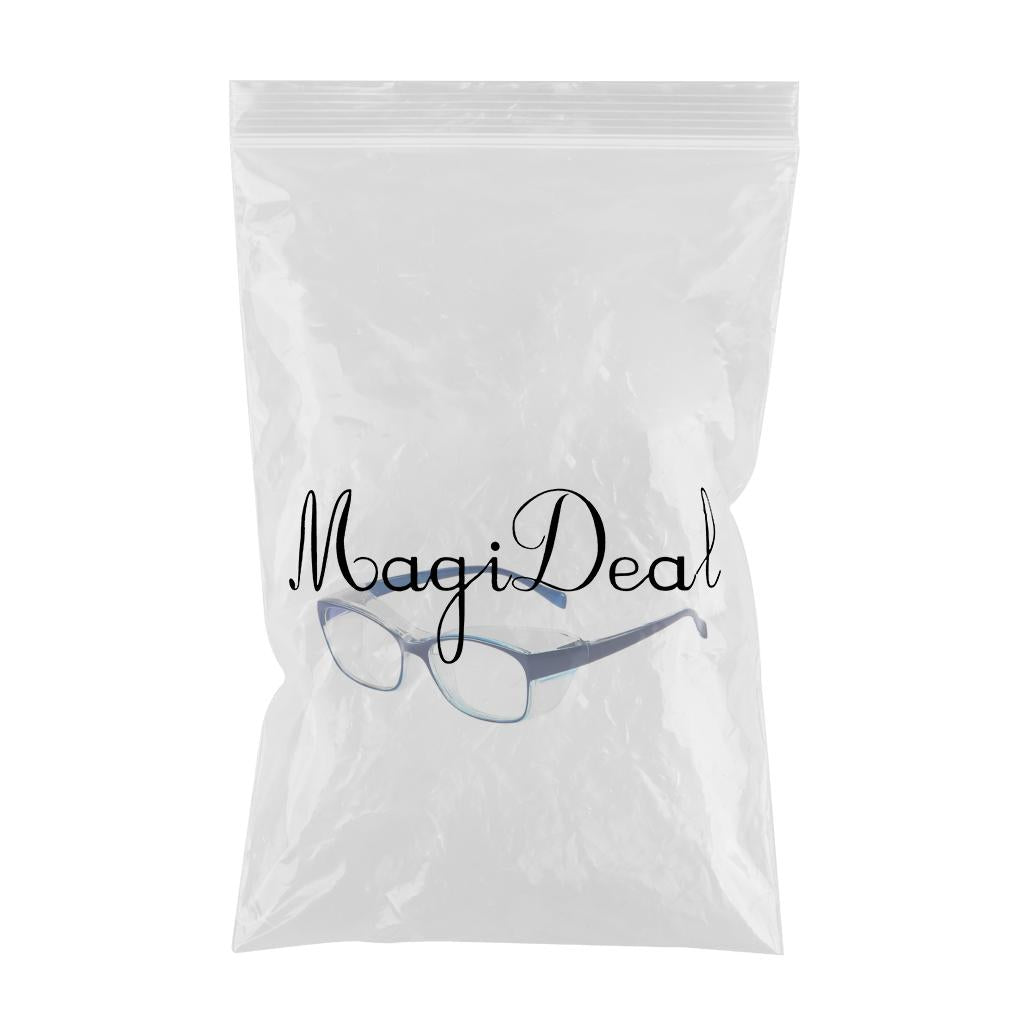 Safety Glasses with Clear Anti Fog Wrap Around Lenses UV Resistant Blue