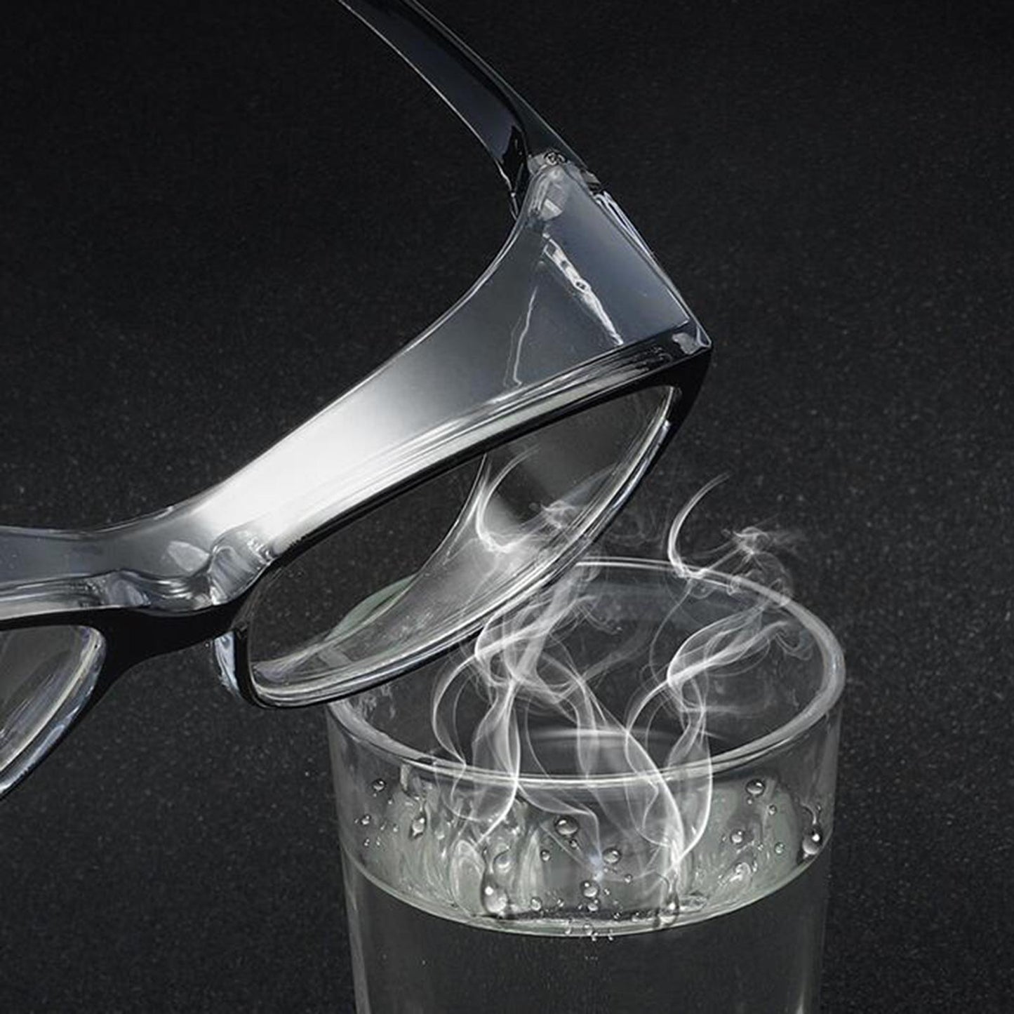 Safety Glasses with Clear Anti Fog Wrap Around Lenses UV Resistant Blue