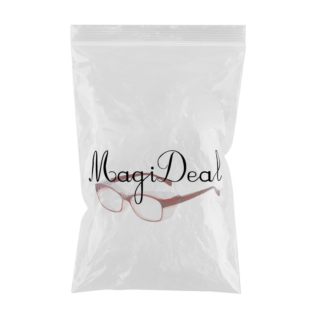 Safety Glasses with Clear Anti Fog Wrap Around Lenses UV Resistant Red