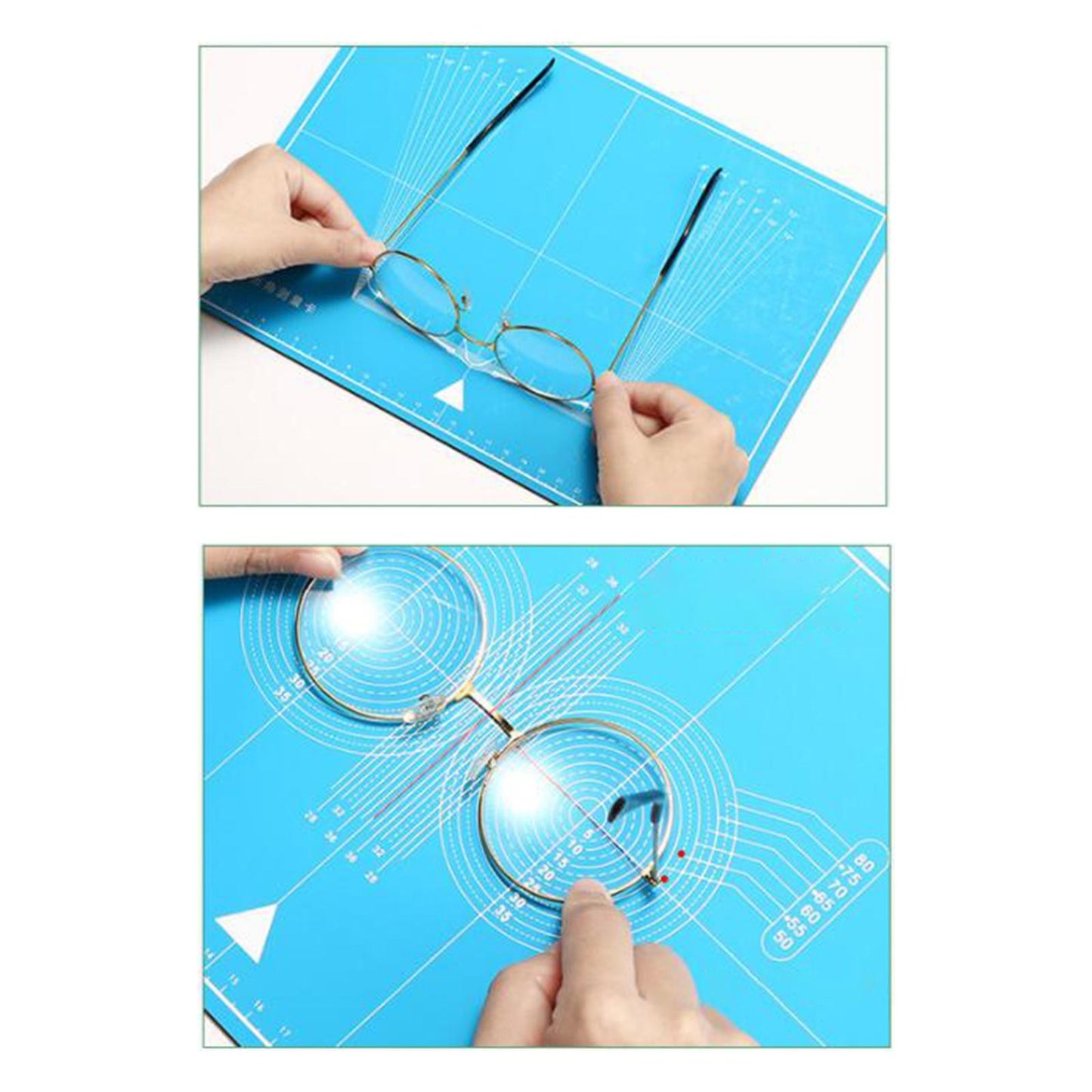 Double Side Glasses Frame Adjustment Test Card Plate Repair Lens Test