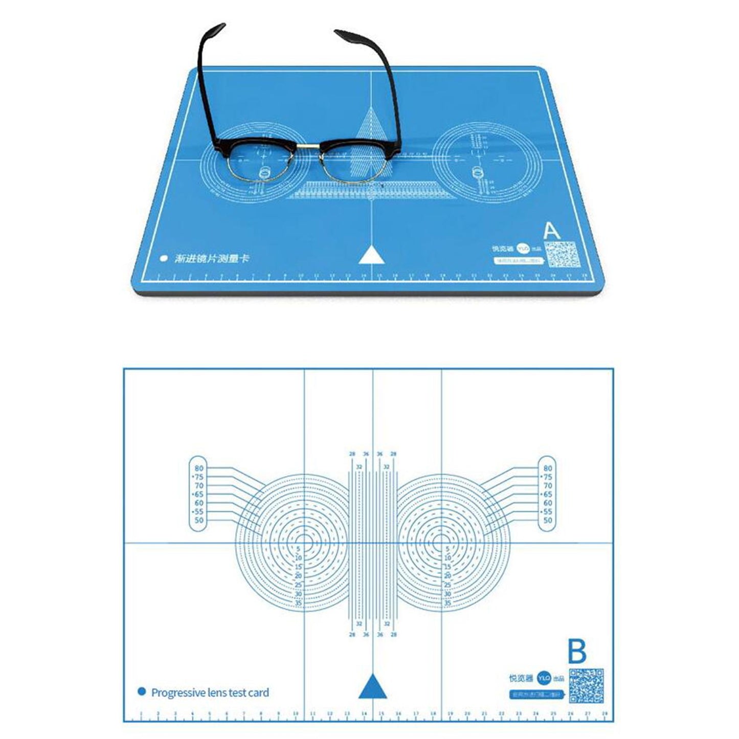 Double Side Glasses Frame Adjustment Test Card Plate Repair Lens Test