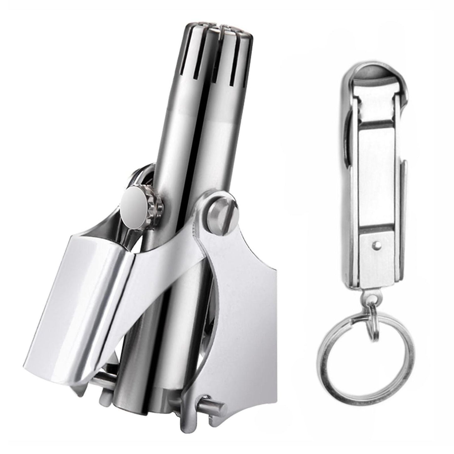 Portable Manual Nose Hair Trimmer Stainless Steel Hair Remover Nasal Shaver