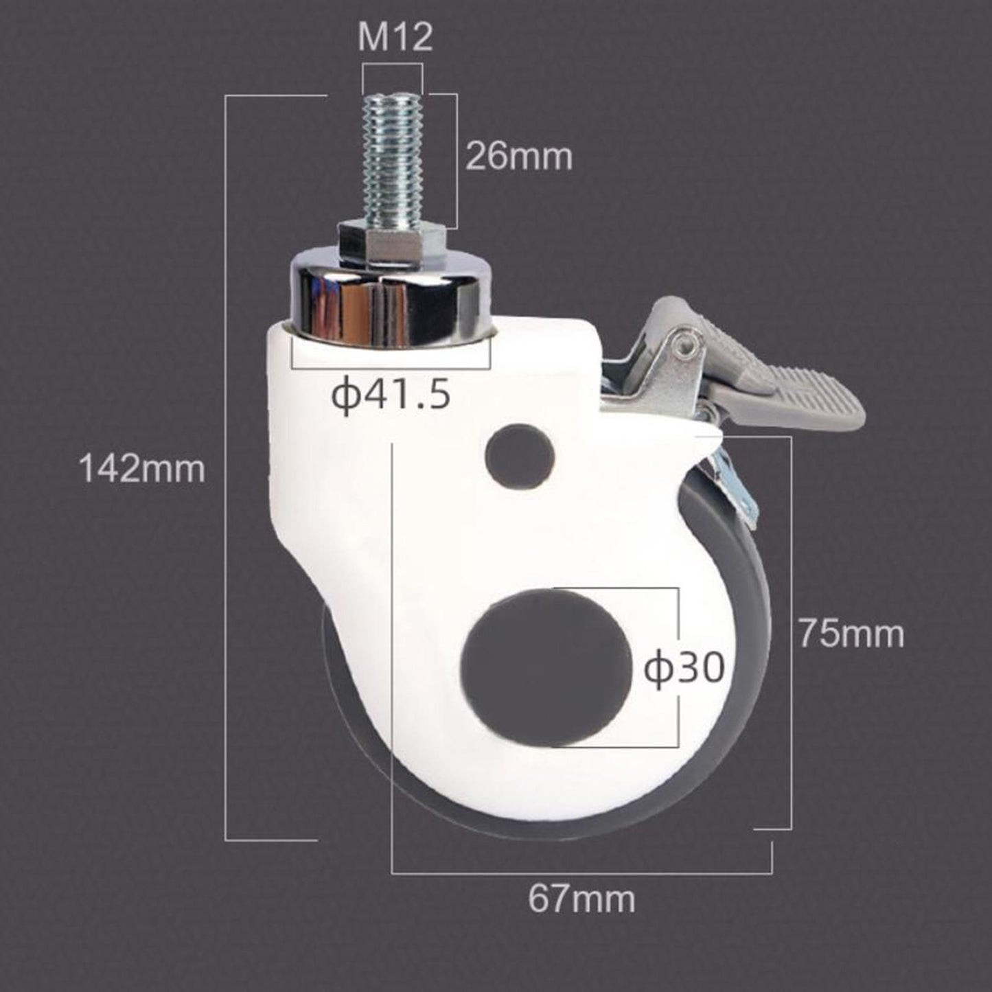 Universal Caster Wheels For Carts Furniture Trolley  3 inch without Brake