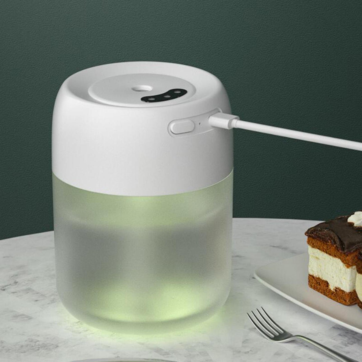 220ml Mini Humidifier Quiet for Bedroom Office Rooms w/ Night Light White