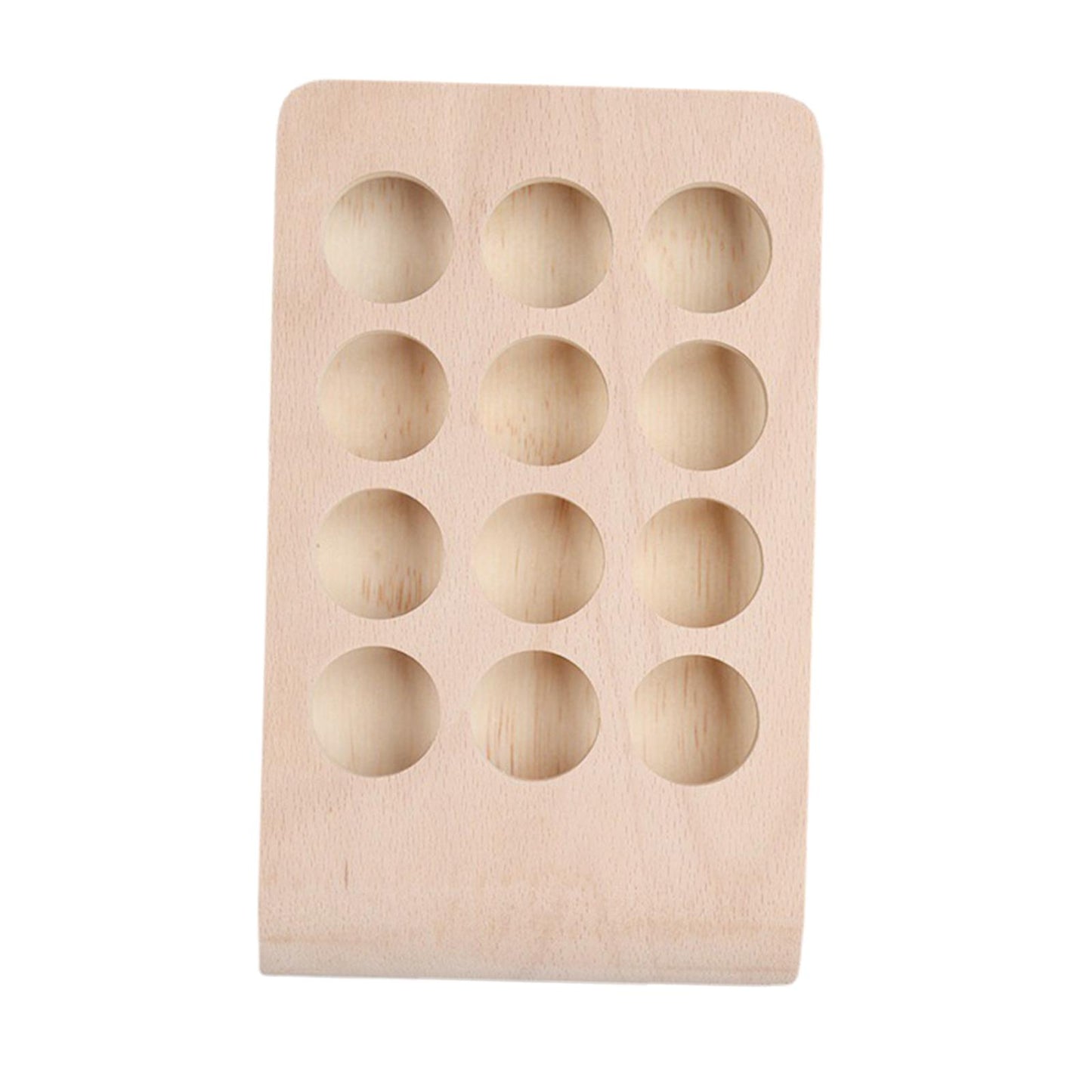 12 Slots 15ML Wooden Essential Oil Display Stand Rack Compact Multiple Usage