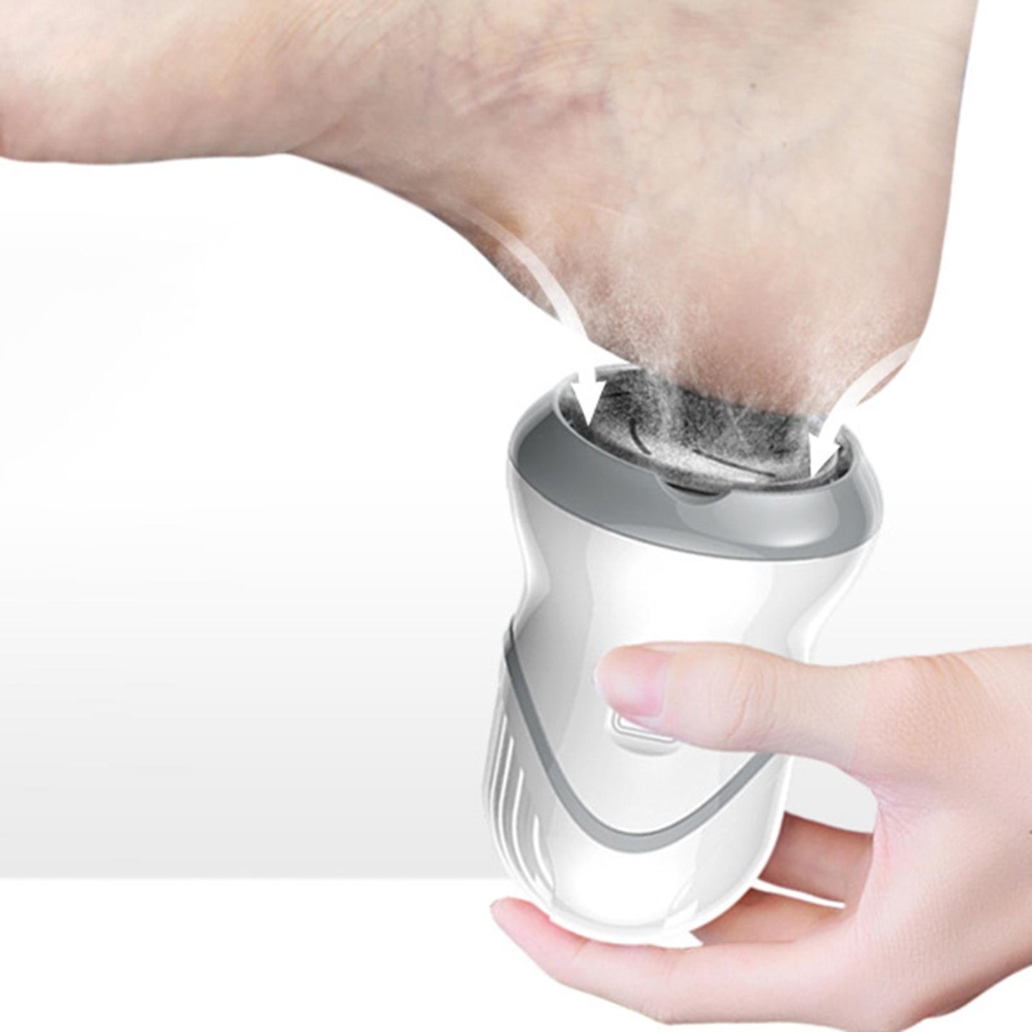 USB Electric Feet File Foot Grinder Foot Callus Remover Grey Grinding head