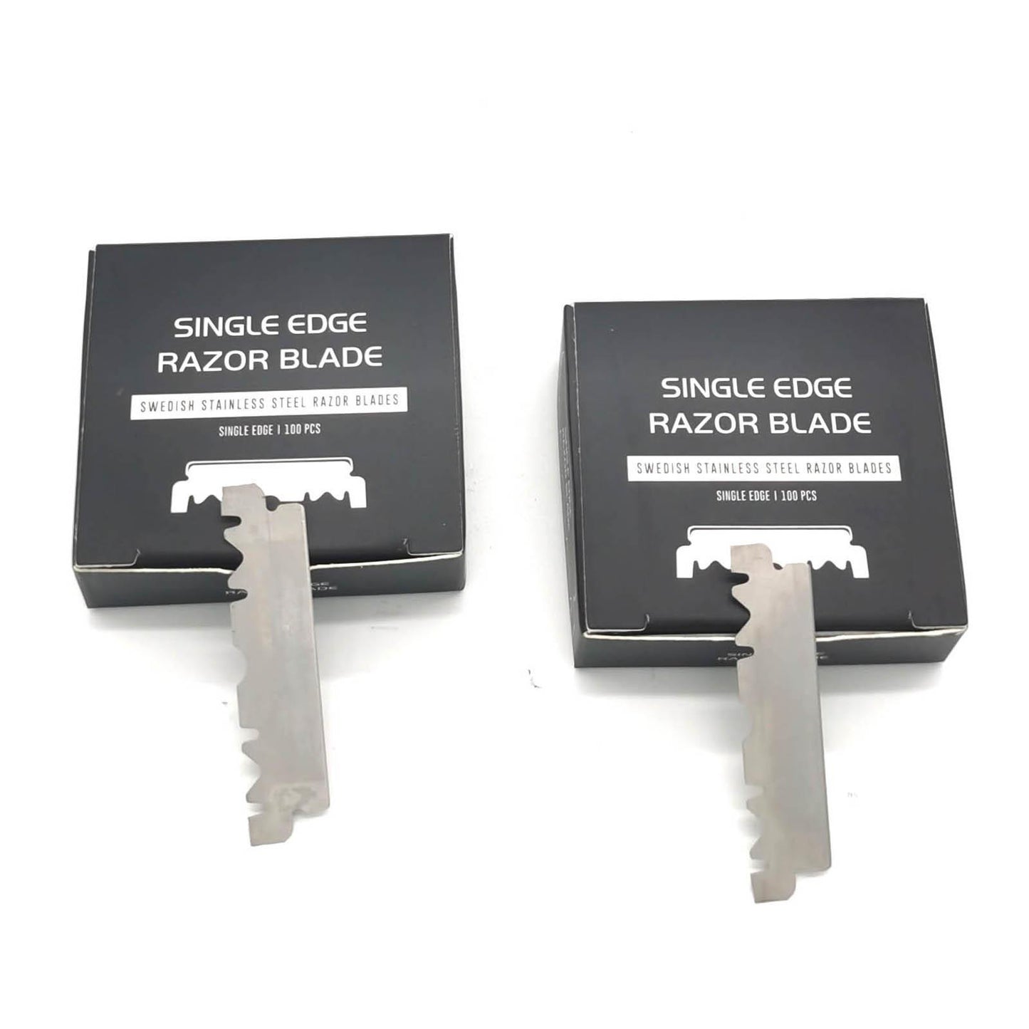 100 Pieces Shark Razor Blades Stainless Steel Straight Edge for Barbers
