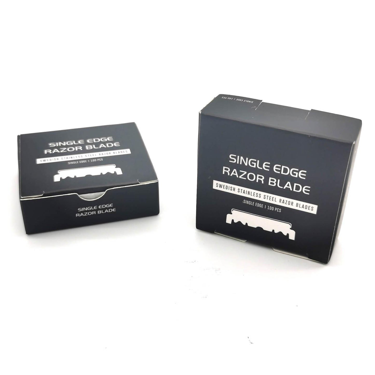 100 Pieces Shark Razor Blades Stainless Steel Straight Edge for Barbers