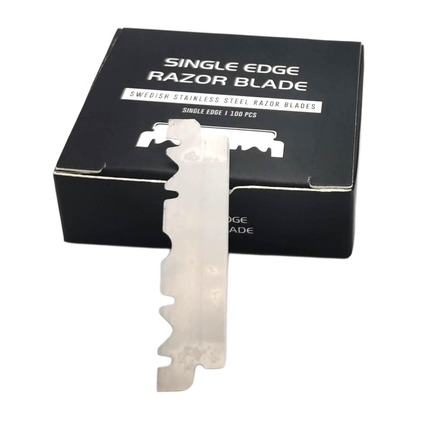 100 Pieces Shark Razor Blades Stainless Steel Straight Edge for Barbers