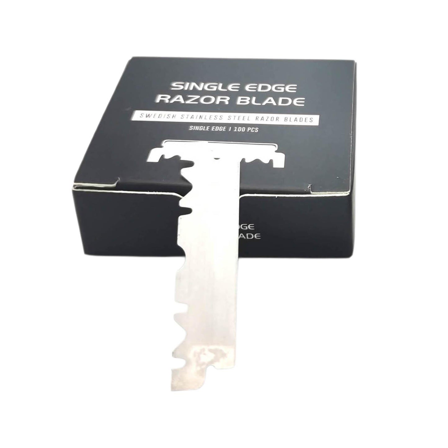 100 Pieces Shark Razor Blades Stainless Steel Straight Edge for Barbers