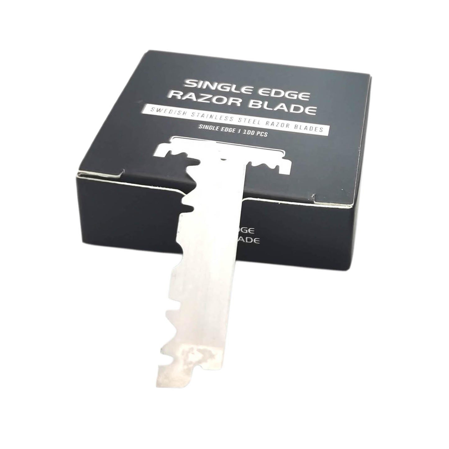 100 Pieces Shark Razor Blades Stainless Steel Straight Edge for Barbers