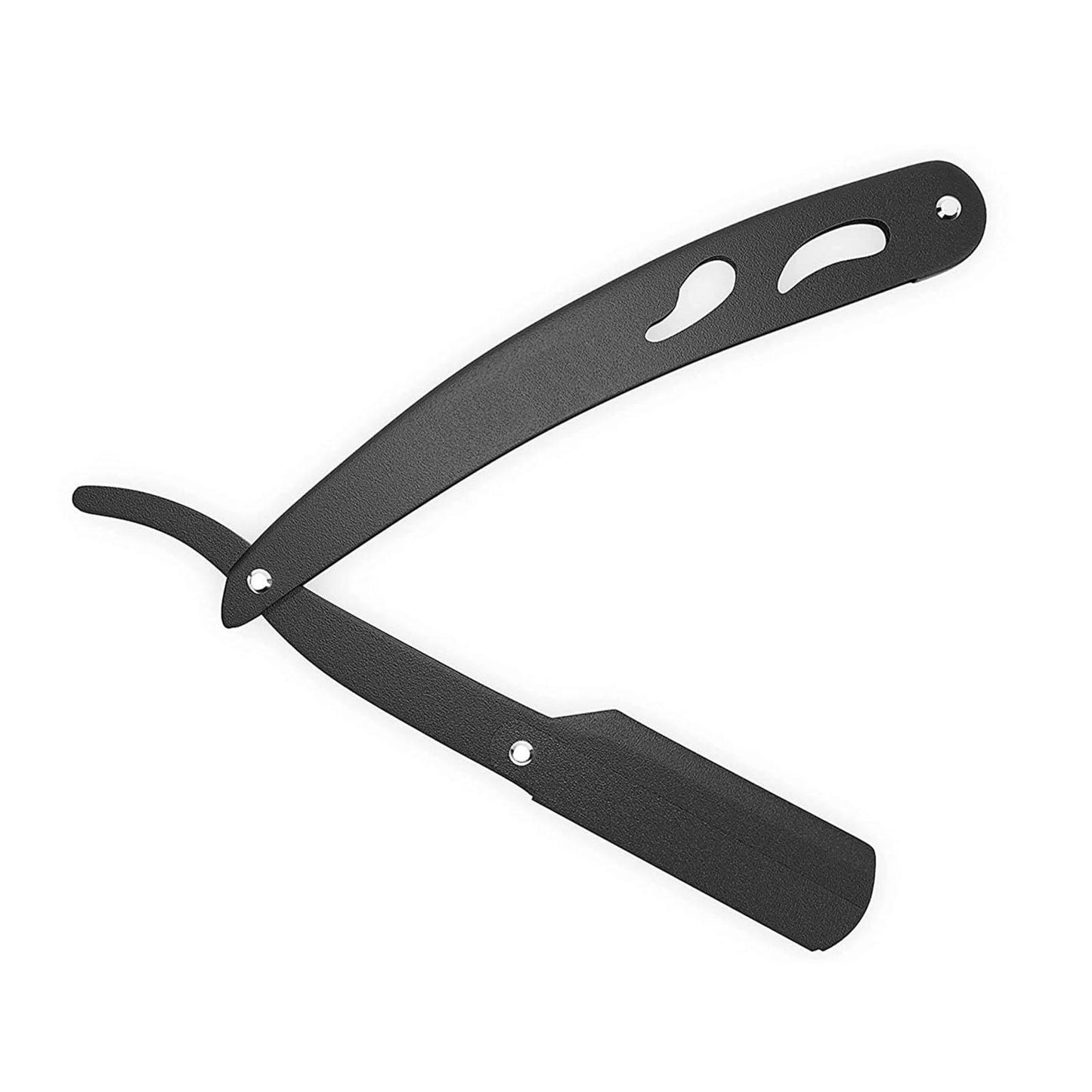 Stainless Steel Barber Straight Edge Razor with 100Piece Blades Black