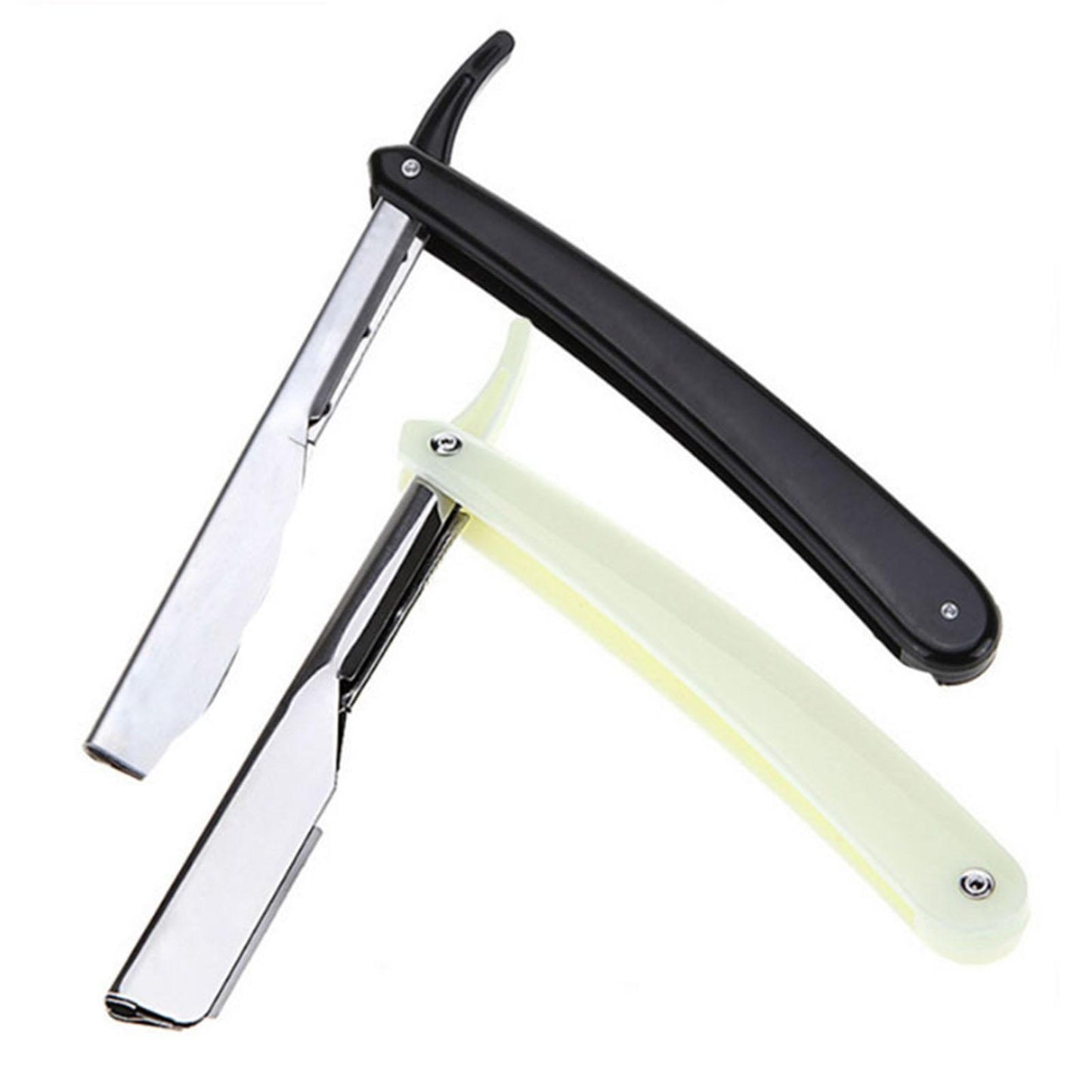 Stainless Steel Barber Straight Edge Razor Kit with 100Piece Blades Black