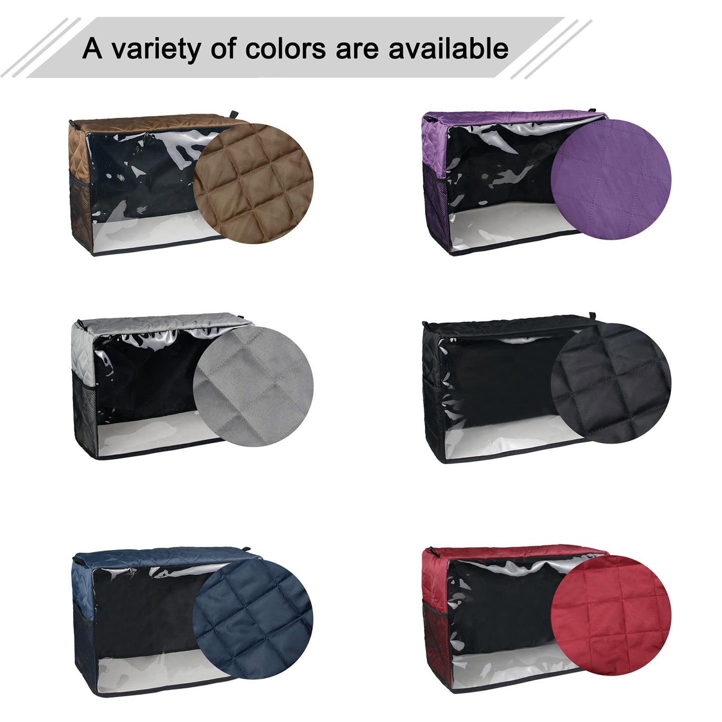 Sewing Machine Cover Protective Dustproof Waterproof Portable Black