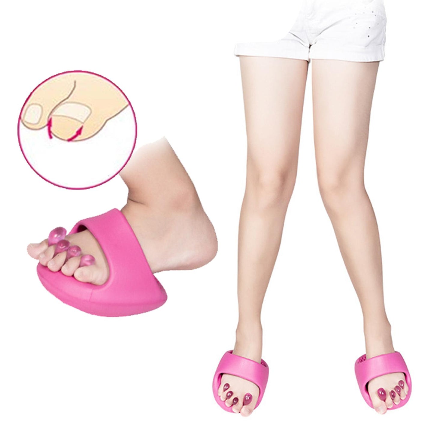 Fashion EVA Slippers Toe Separator Sandals Shoes Bunions Relief Shaping