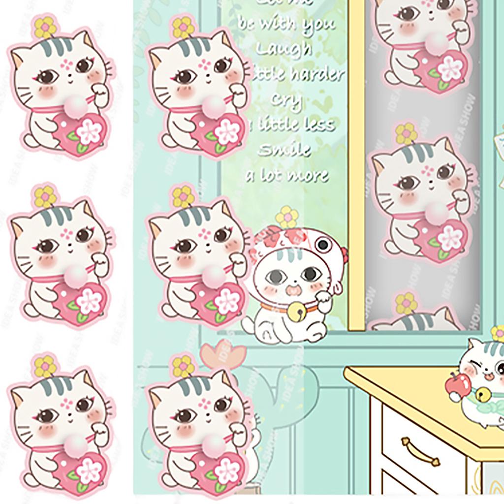 Aroma Sticker Natural Essential Oil for Colth Face Mask Pink Cat Iris