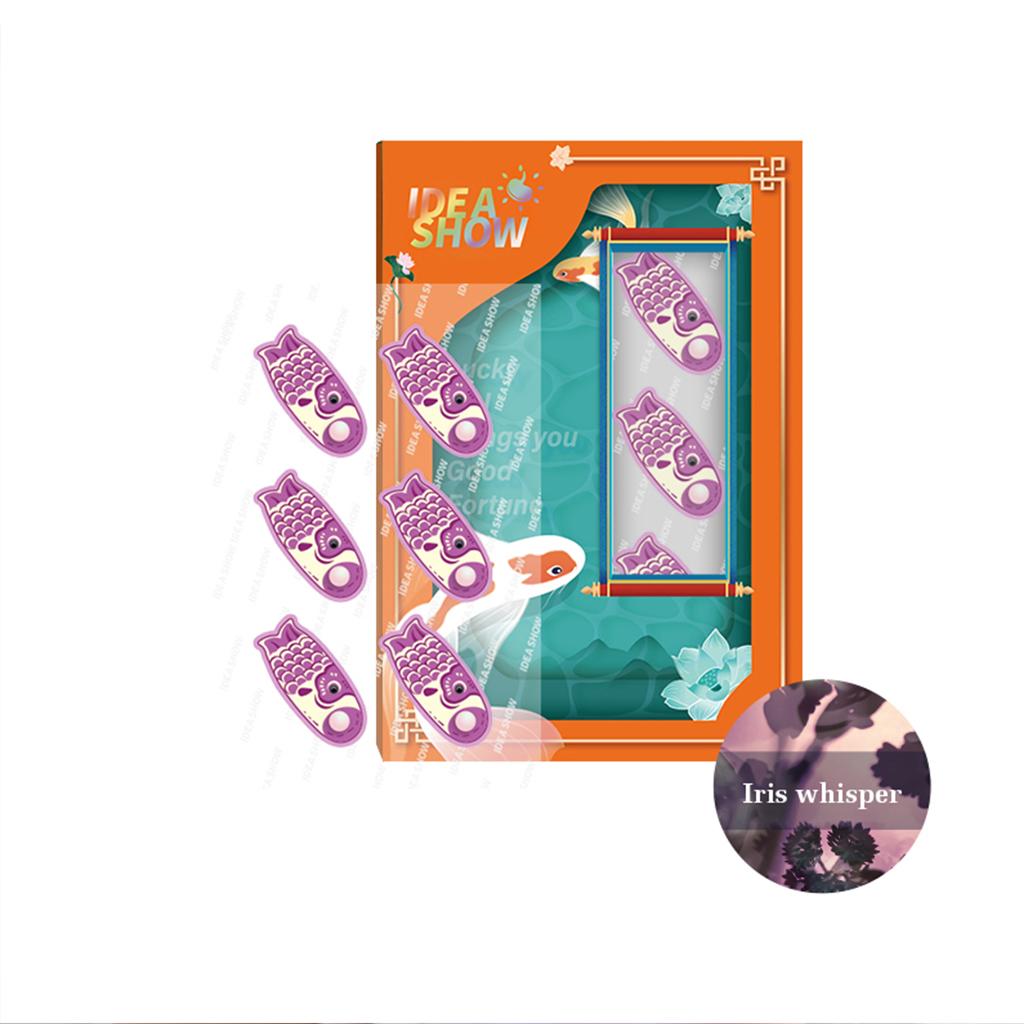 Aroma Sticker Natural Essential Oil for Colth Face Mask Purple Fish Iris