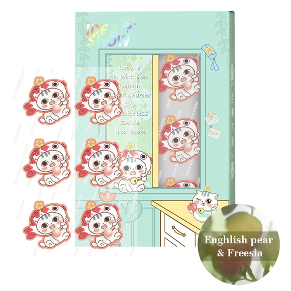 Aroma Sticker Natural Essential Oil for Colth Face Mask Red Cat Freesia