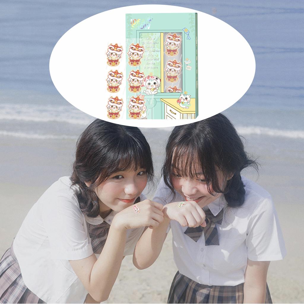 Aroma Sticker Natural Essential Oil for Colth Face Mask Yellow Cat Orange