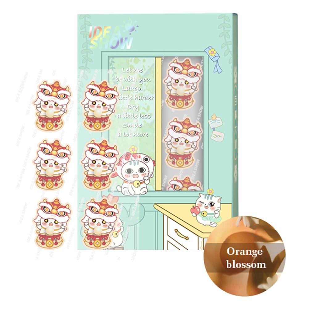 Aroma Sticker Natural Essential Oil for Colth Face Mask Yellow Cat Orange