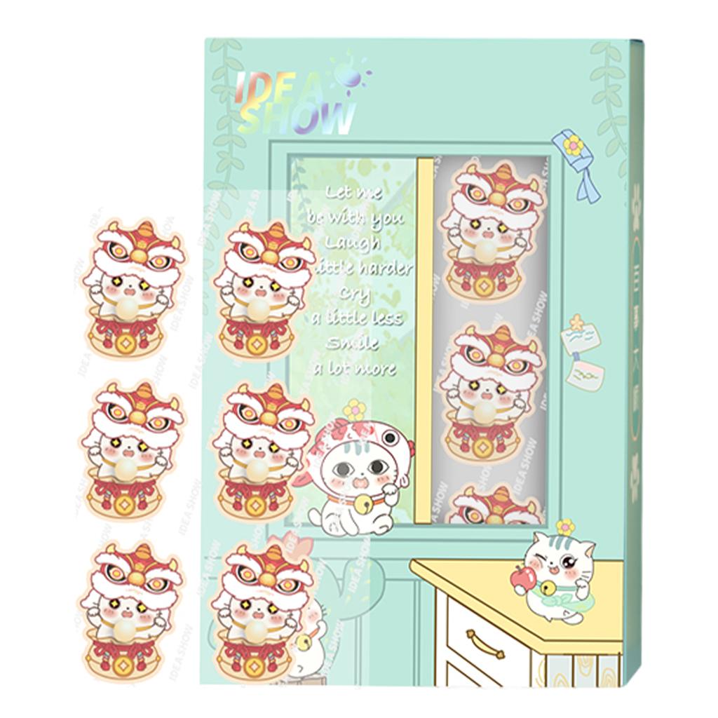 Aroma Sticker Natural Essential Oil for Colth Face Mask Yellow Cat Orange