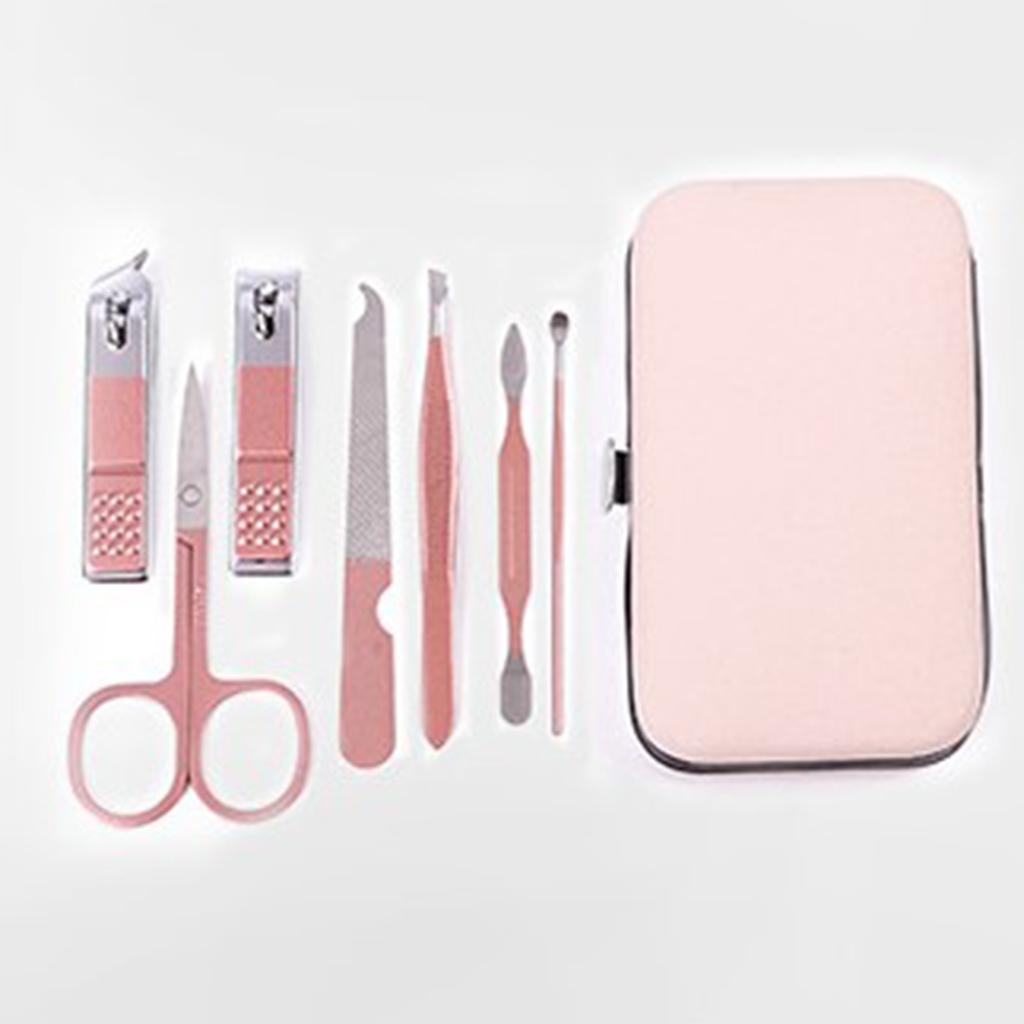 Nail Clipper Set Stainless Steel Pedicure Cuticle for Women and Men Portable 7 Pieces Set