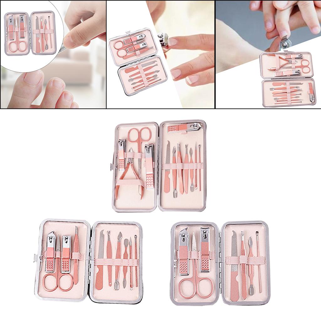 Nail Clipper Set Stainless Steel Pedicure Cuticle for Women and Men Portable 7 Pieces Set