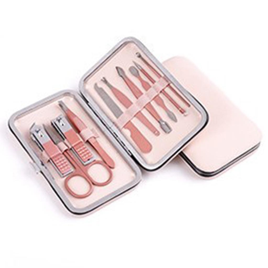 Nail Clipper Set Stainless Steel Pedicure Cuticle for Women and Men Portable 10 Pieces Set