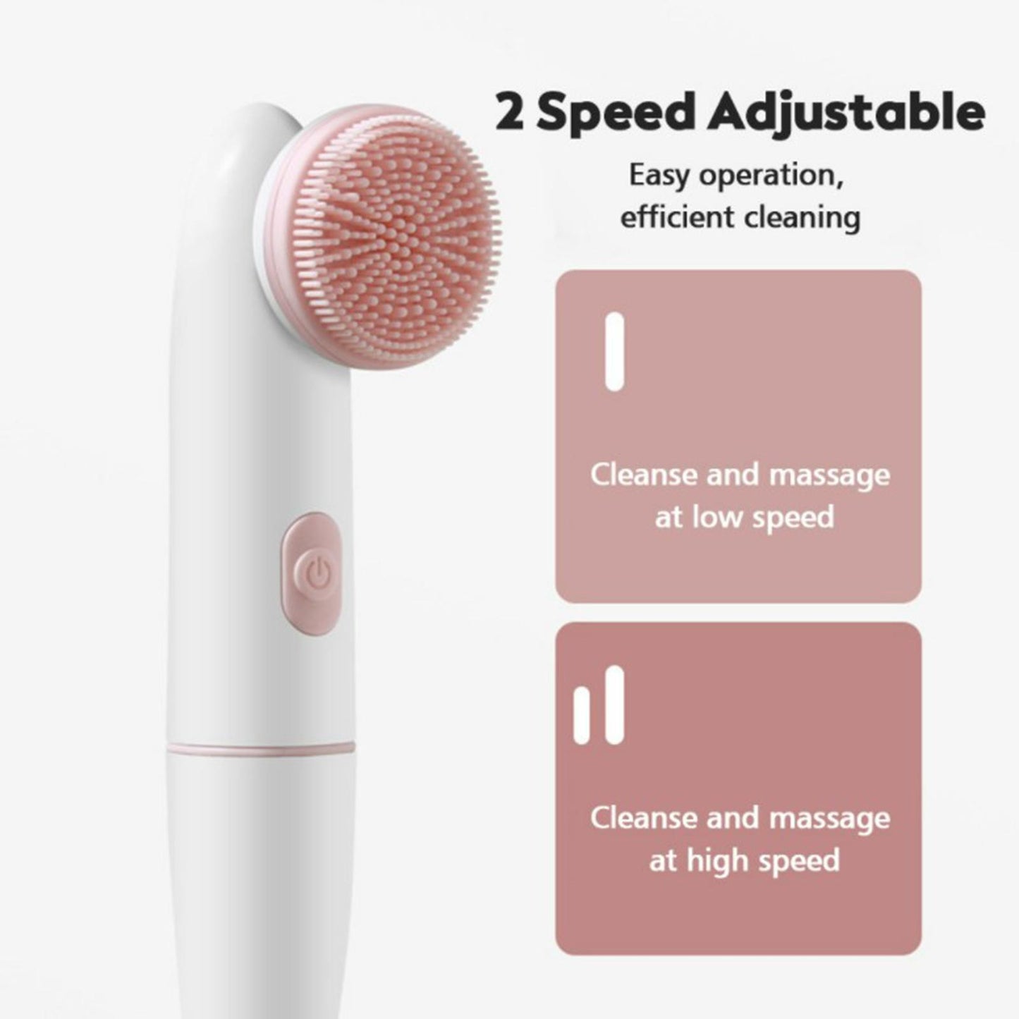 2 in 1 Electric Facial Cleansing Brush Pore Oil with Soft Head Massaging