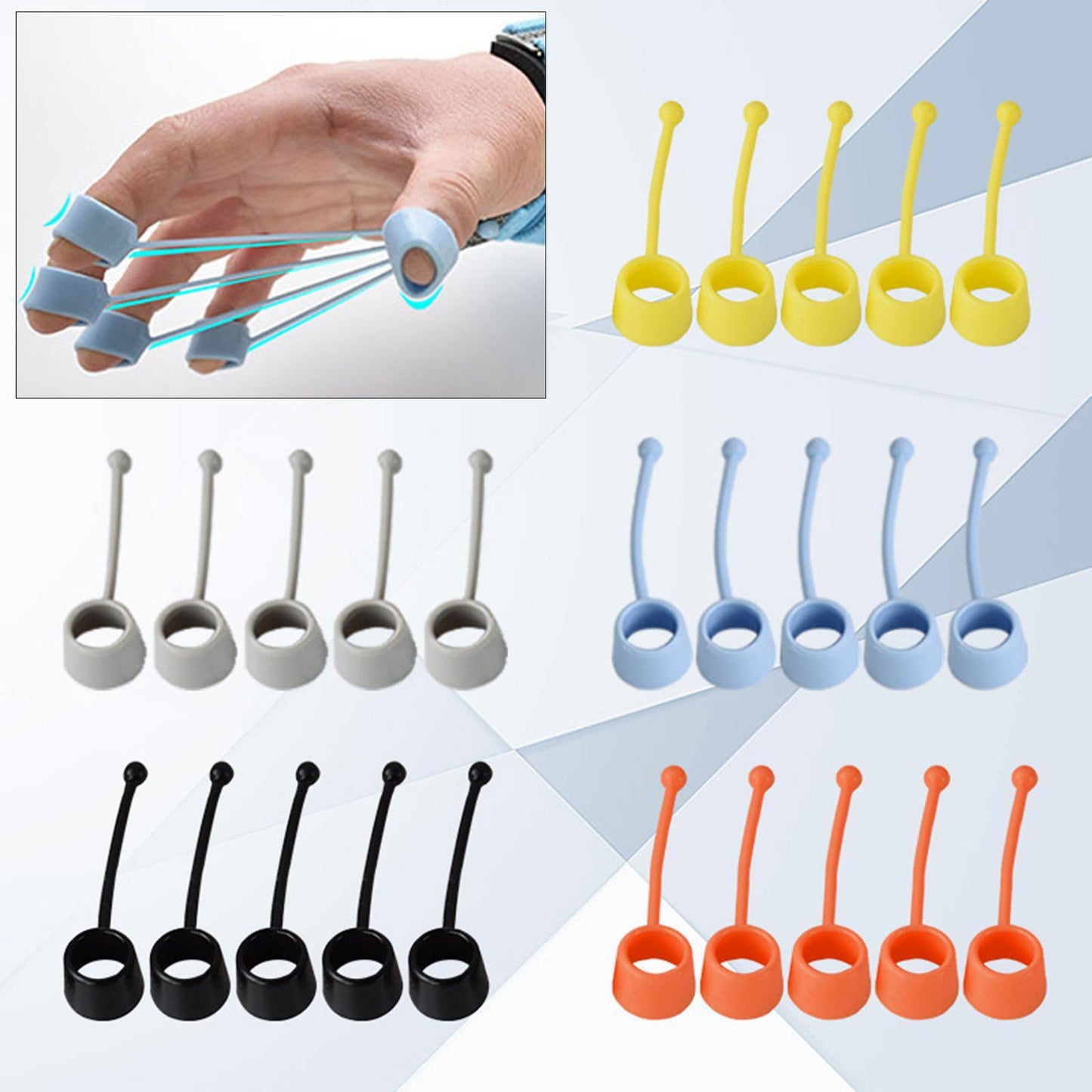 Finger Training Device Tension Strength Hand for Home  10 pounds yellow