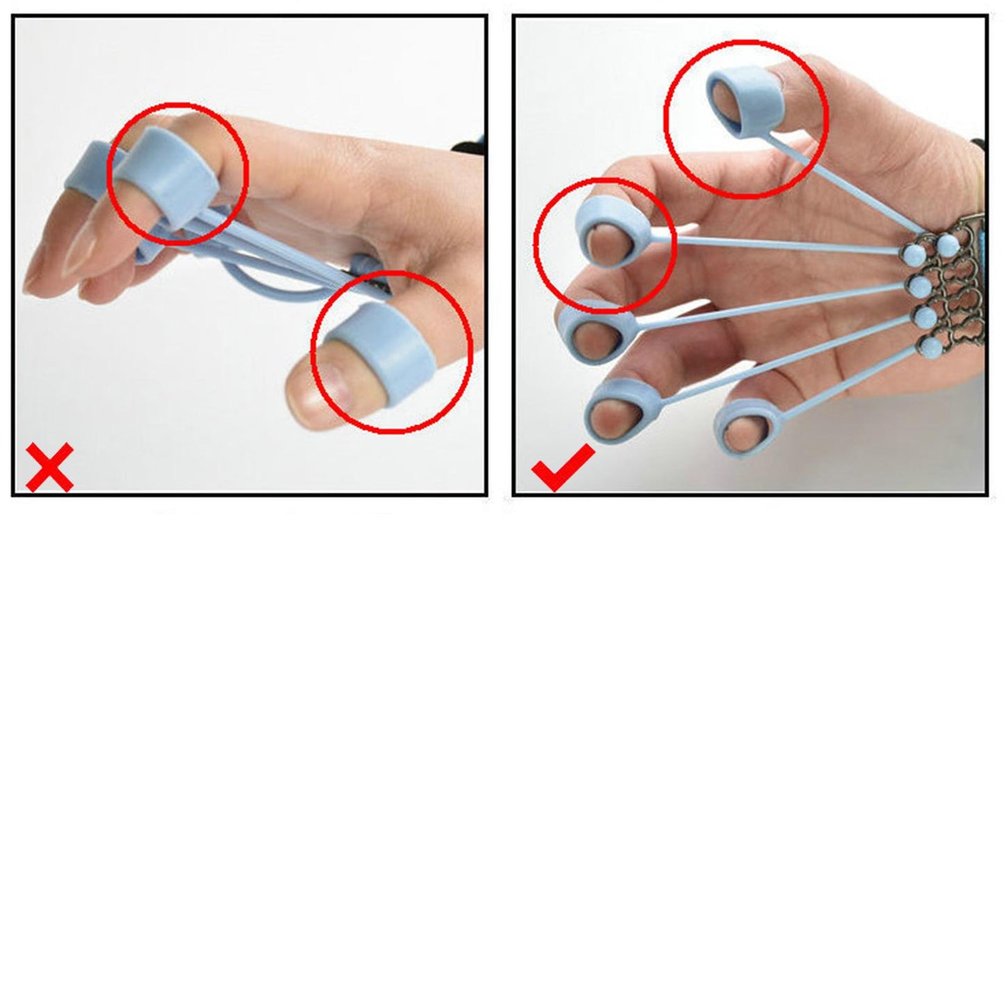 Finger Training Device Tension Strength Hand for Home  40 pounds blue
