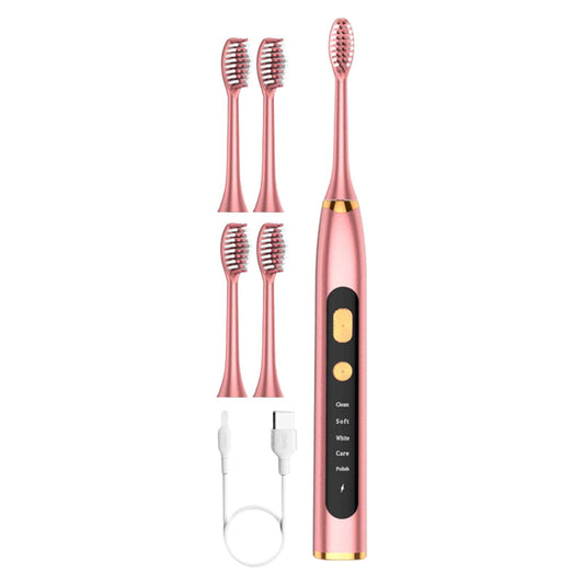 Electric Toothbrush 5 Modes 15 Day Using Time for Kids Rechargeable  Pink