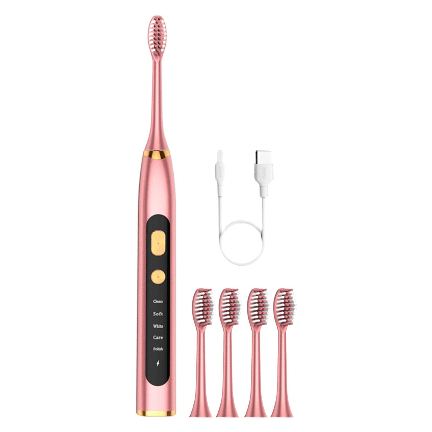 Electric Toothbrush 5 Modes 15 Day Using Time for Kids Rechargeable  Pink