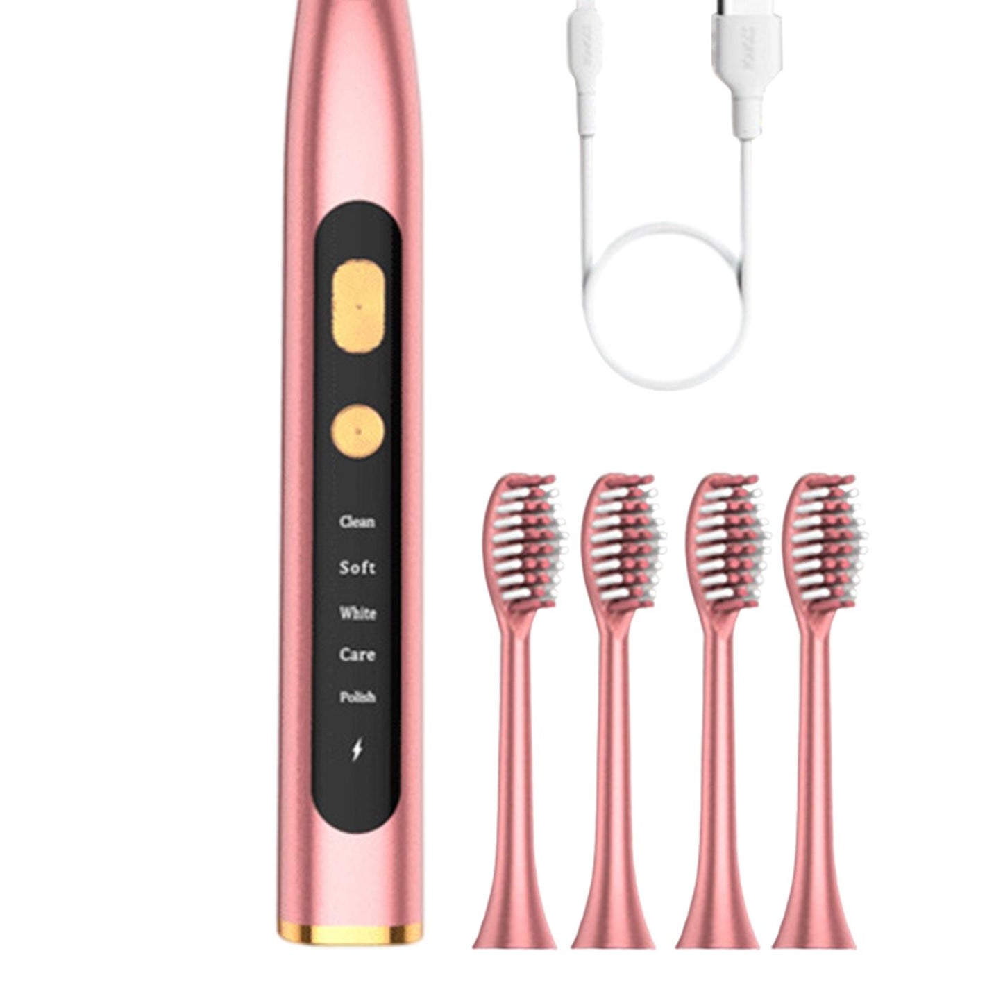 Electric Toothbrush 5 Modes 15 Day Using Time for Kids Rechargeable  Pink
