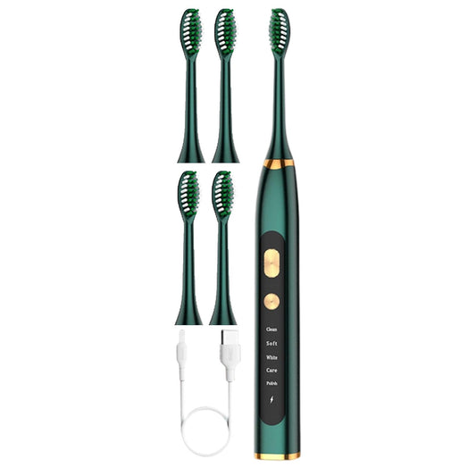 Electric Toothbrush 5 Modes 15 Day Using Time for Kids Rechargeable  Green