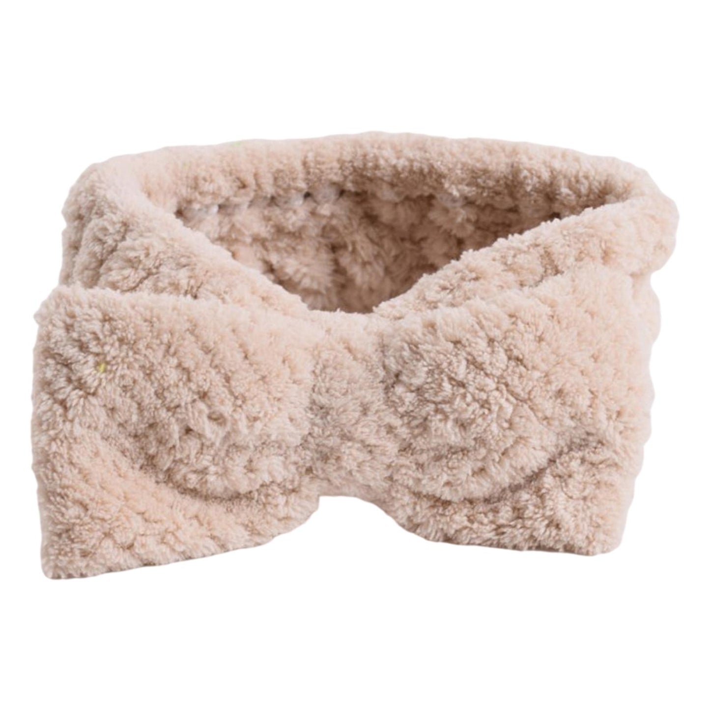 SPA Headband Coral Fleece Head Wraps Soft for Facial Wash Women Brown