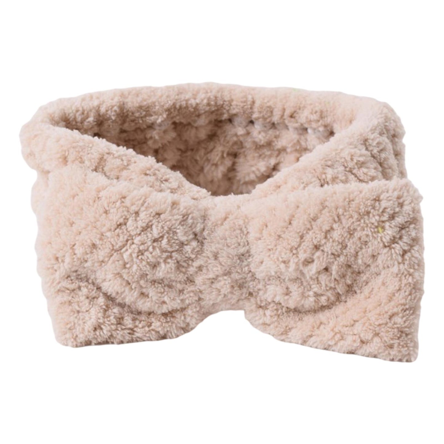 SPA Headband Coral Fleece Head Wraps Soft for Facial Wash Women Brown