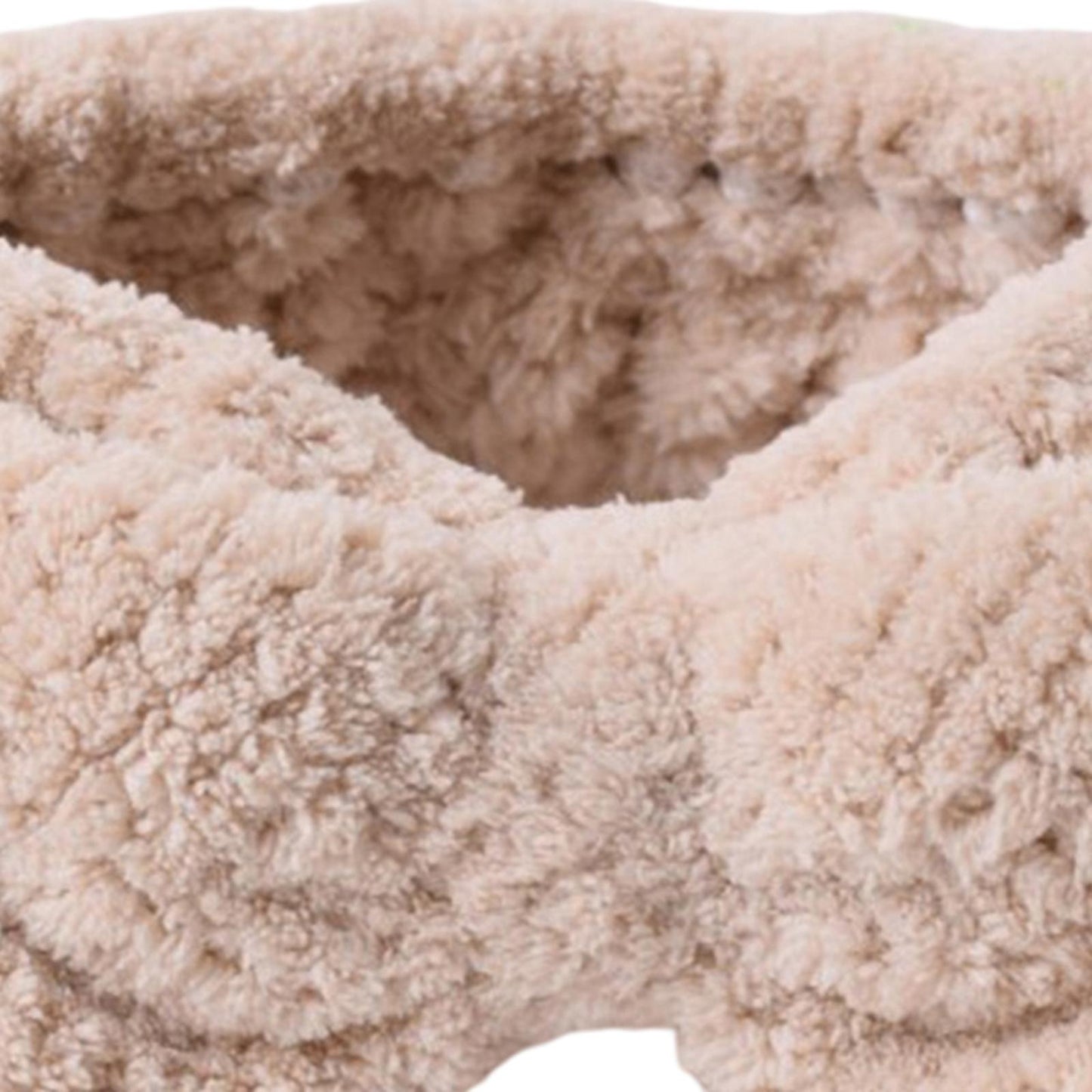 SPA Headband Coral Fleece Head Wraps Soft for Facial Wash Women Brown