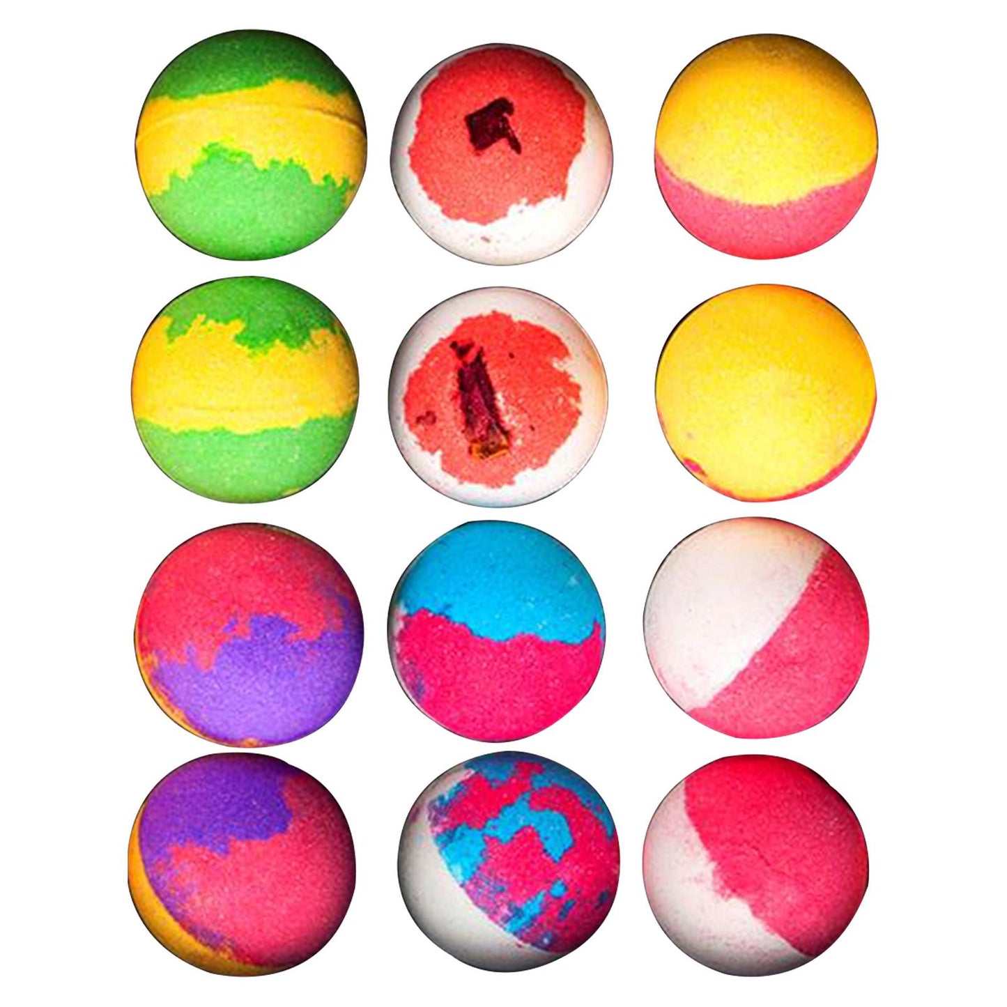 Bath Bombs Kit Sea Salt Bubble Bath Natural Essential Oils Balls for Women 12pcs in One Box