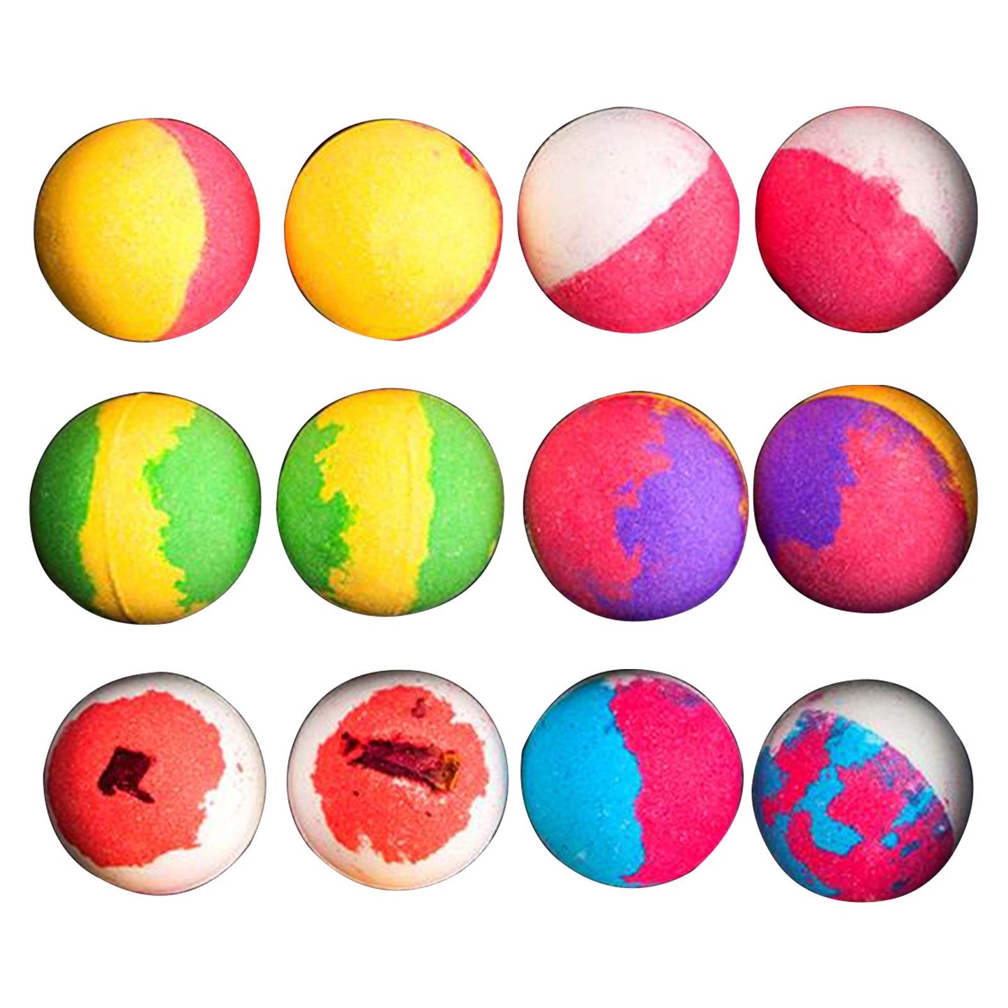 Bath Bombs Kit Sea Salt Bubble Bath Natural Essential Oils Balls for Women 12pcs in One Box