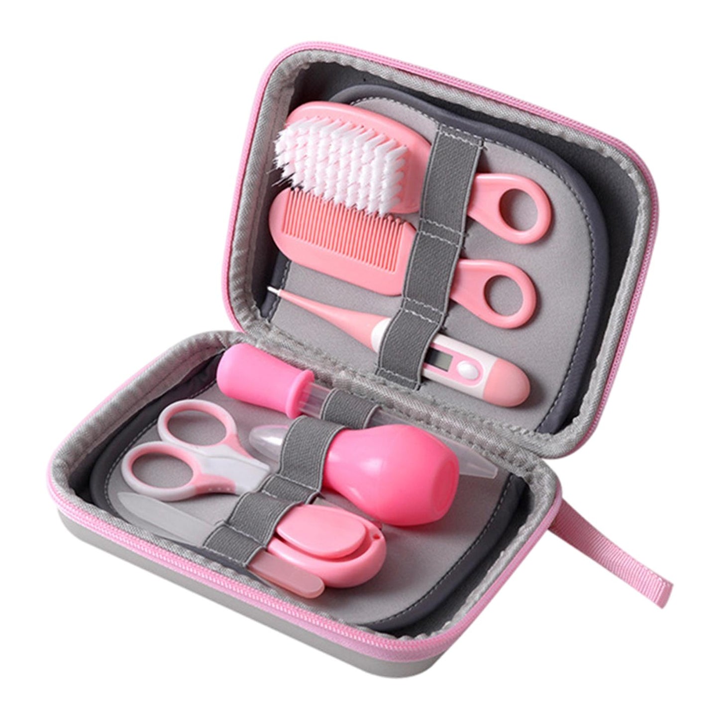8-pack Baby Care Infant Nail Trimmer Thermometer Kit Essential  Pink