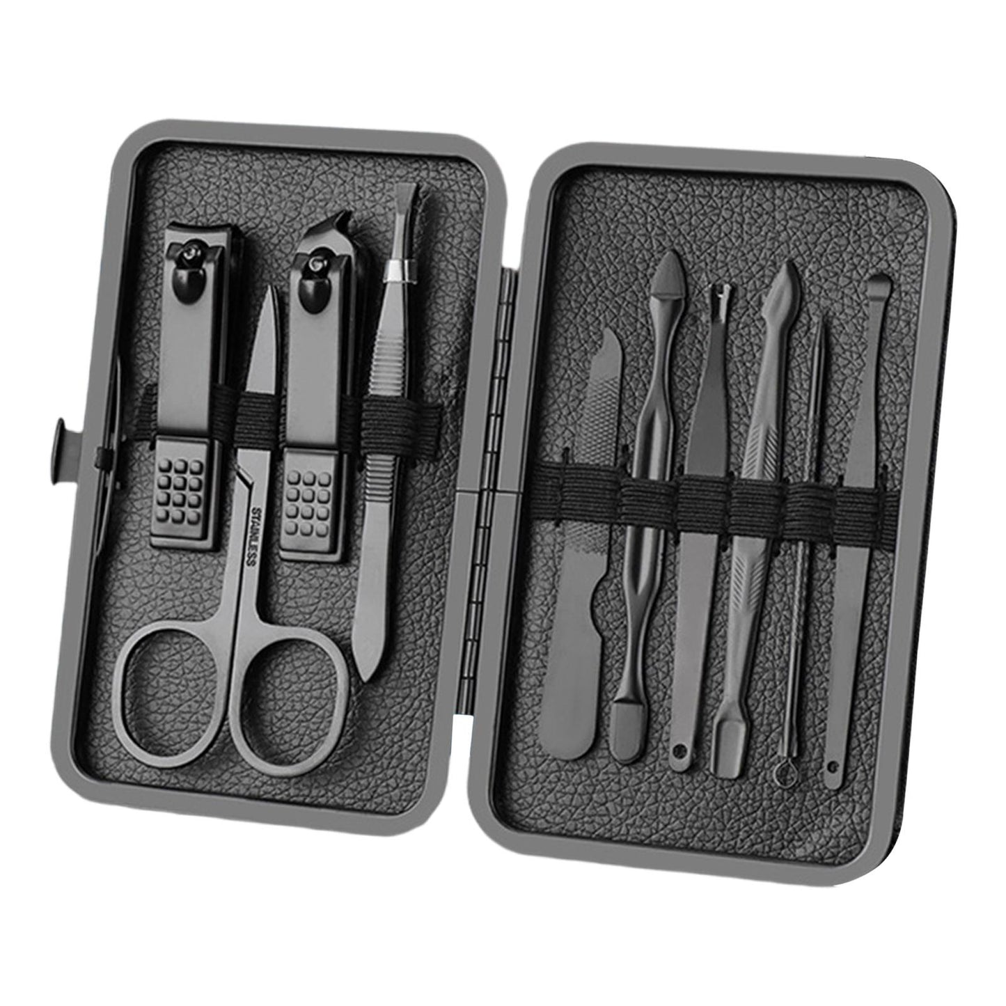 Manicure Nail Clipper Set Nail File Sharp Ear Spoon Fingernail Toenail 10PCS