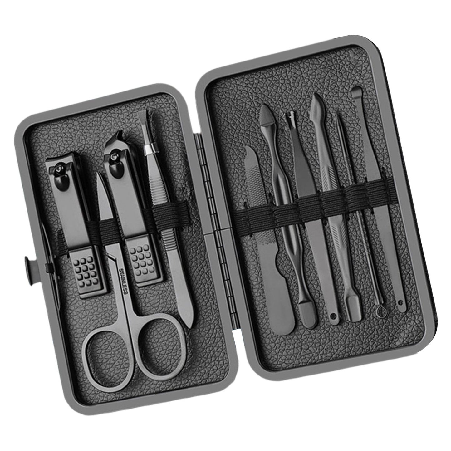 Manicure Nail Clipper Set Nail File Sharp Ear Spoon Fingernail Toenail 10PCS