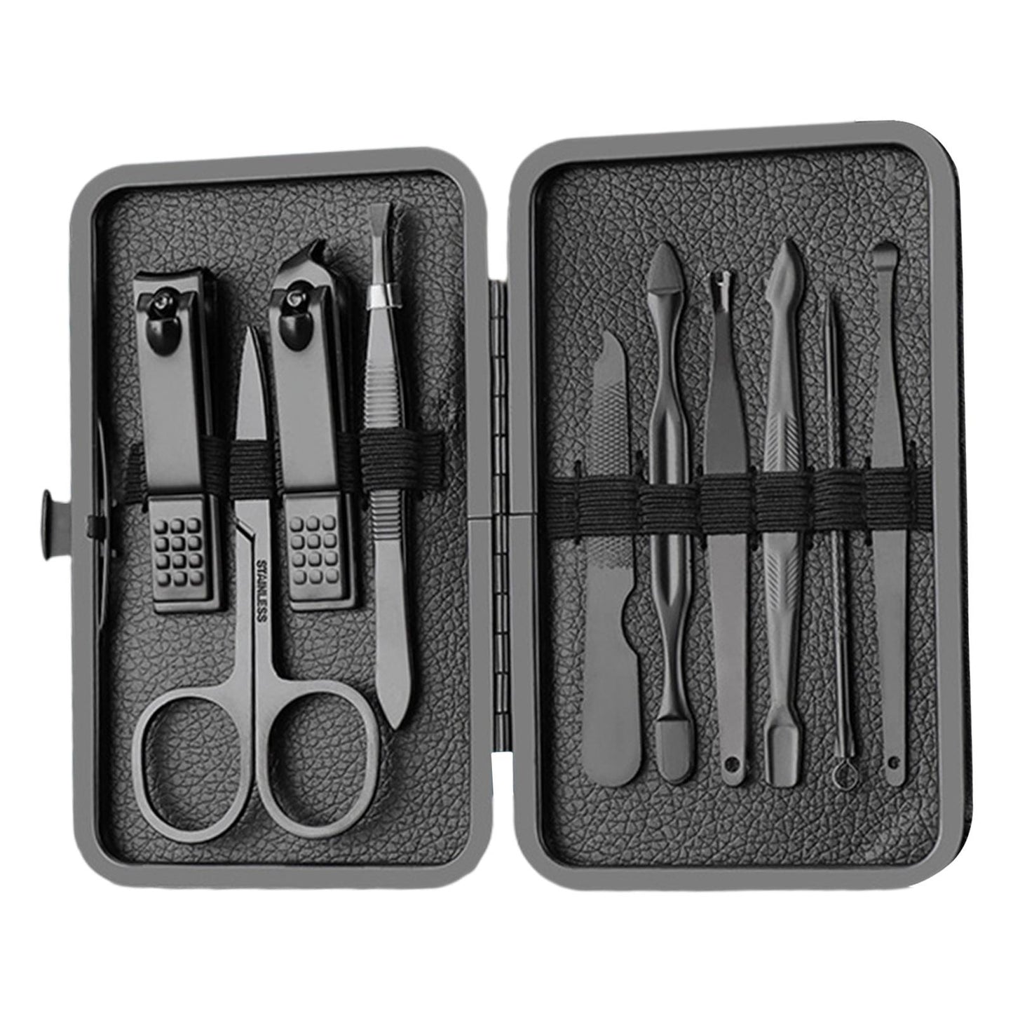 Manicure Nail Clipper Set Nail File Sharp Ear Spoon Fingernail Toenail 10PCS