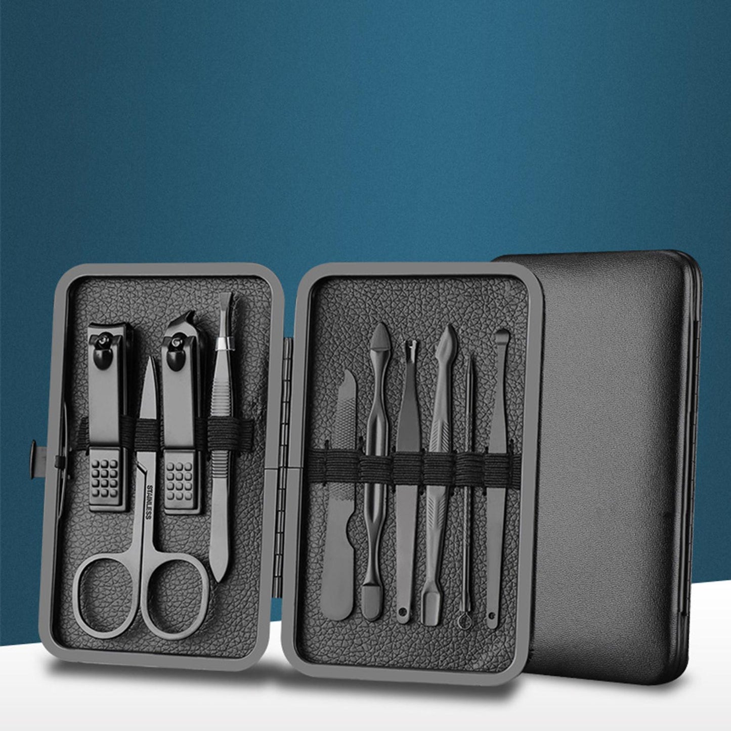 Manicure Nail Clipper Set Nail File Sharp Ear Spoon Fingernail Toenail 10PCS