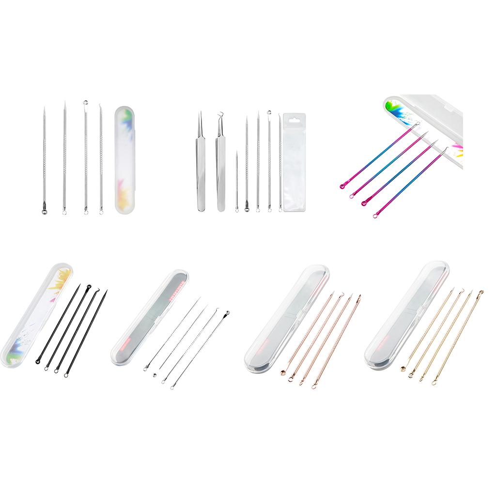 Blackhead Remover Blackhead Tool Kit Pimple Removal Tool 4pcs Silver