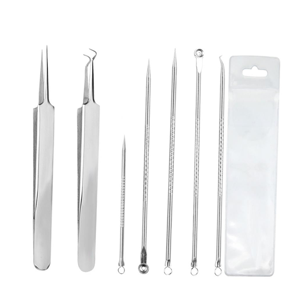 Blackhead Remover Blackhead Tool Kit Pimple Removal Tool 7pcs Silver